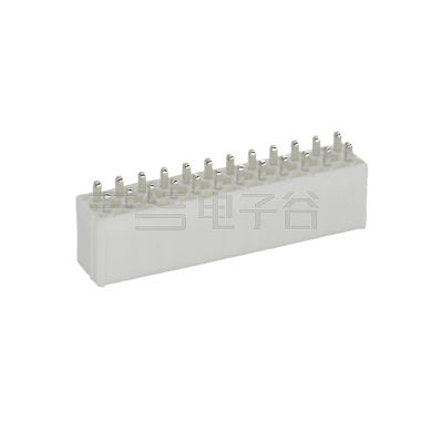 Pitch 4.2mm 双排 180°DIP Wafer 实心针 2X12Pin PA66,94V-0 本色 亮锡